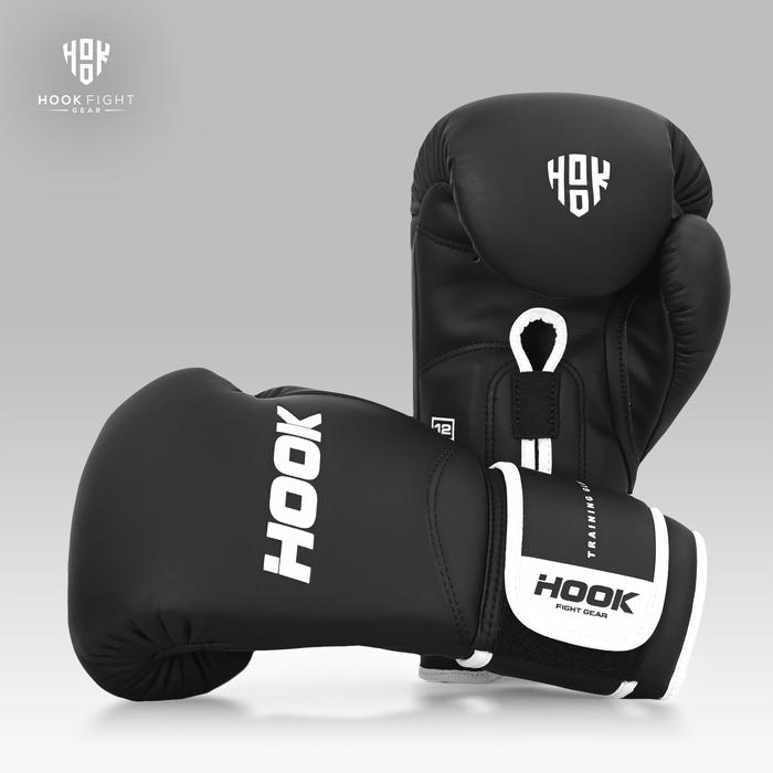 Gambar Sarung Tinju Hook x Angga The Hitman Boxing Gloves Muaythai - GLORY-BLACK, 10 oz dari Hook Fight Gear HQ undefined Tokopedia