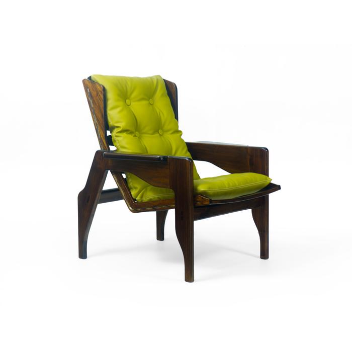 Gambar Lounge Chair / Kursi Malas - DJALOU - Walnut - Gloss Finish - Hijau dari kaisugih undefined Tokopedia