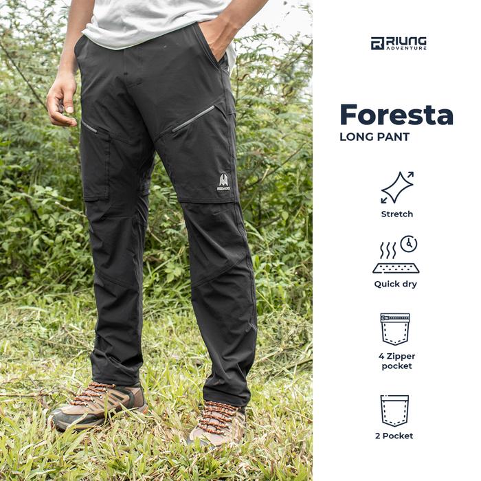 Gambar Celana Gunung Outdoor Premium Hikemore Foresta - BLACK, M dari Riung Adventure undefined Tokopedia