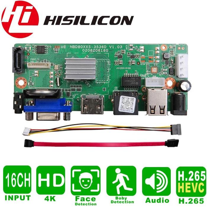 Gambar Xmeye Nvr 16Ch 4K Hisilicon Hi3536E Rj45 Ethernet Ip Recorder Board Onvif Hdmi Sata free P2P NBD8016S-KL-V2 - 16CH, CHINA dari LIANTO STOR undefined Tokopedia