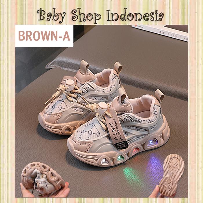 Gambar Sepatu Anak Lampu LED Hello Kitty Sneakers - Pink-A, 22 dari Baby Fuku Shop Indonesia undefined 5 Tokopedia