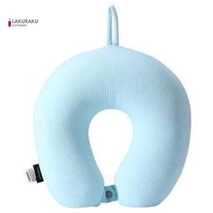 Gambar BONBOX BANTAL LEHER TRAVEL MULTIFUNGSI BNP100 NECK PILLOW - Biru dari Putri Cahaya undefined Tokopedia