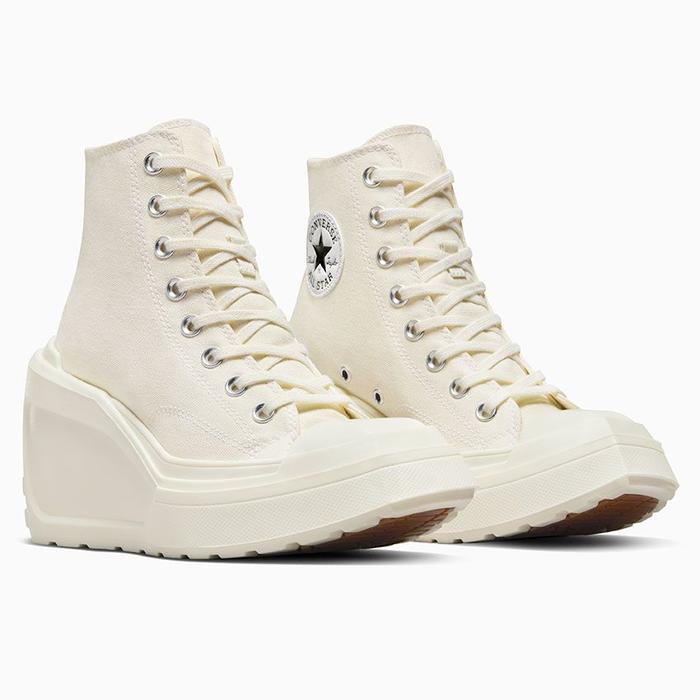 Ladies White Wedge High Tops Hurriman Women's Wedge Sneakers High
