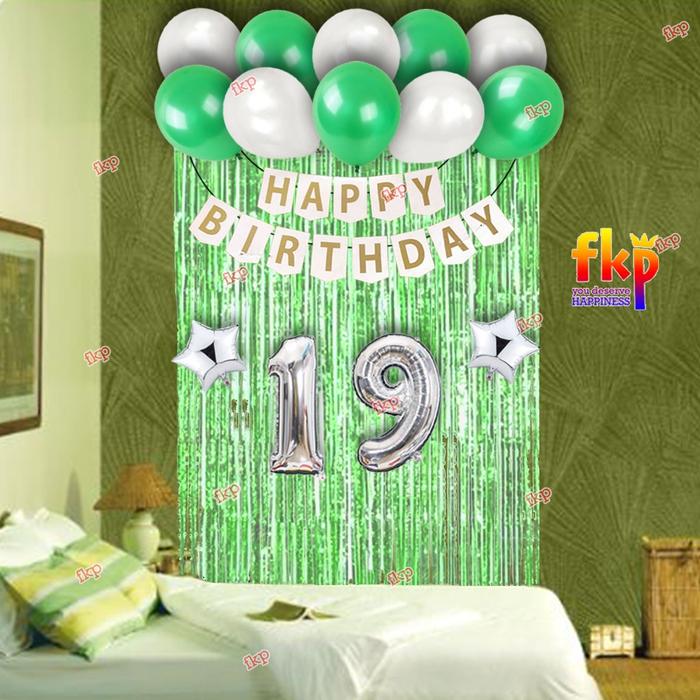 Gambar Set Paket Dekorasi Ulang Tahun / Happy Birthday Simple - SL HiMu - Putih dari FKP Store undefined Tokopedia