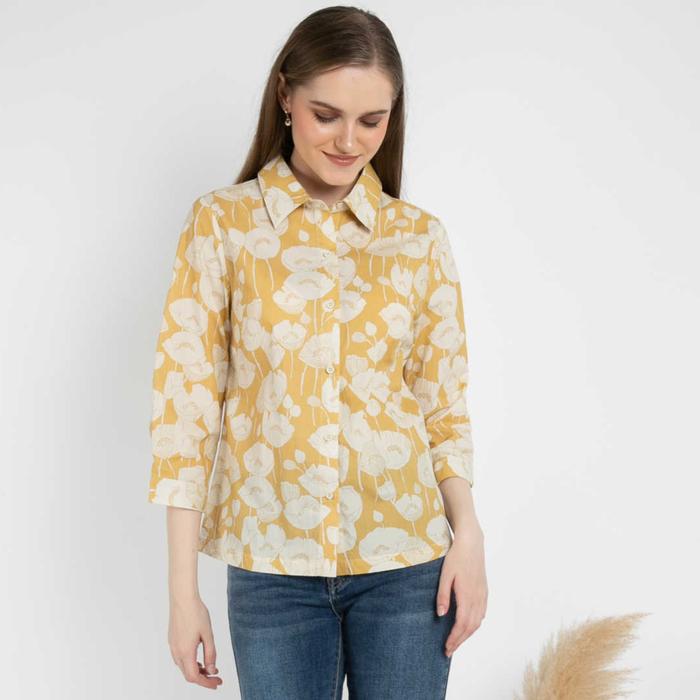 Gambar *Ready Stok* SISTER'S - Kemeja Katun 7188 (CAP) - Kuning, 4L dari Sisters Fashion Group undefined Tokopedia