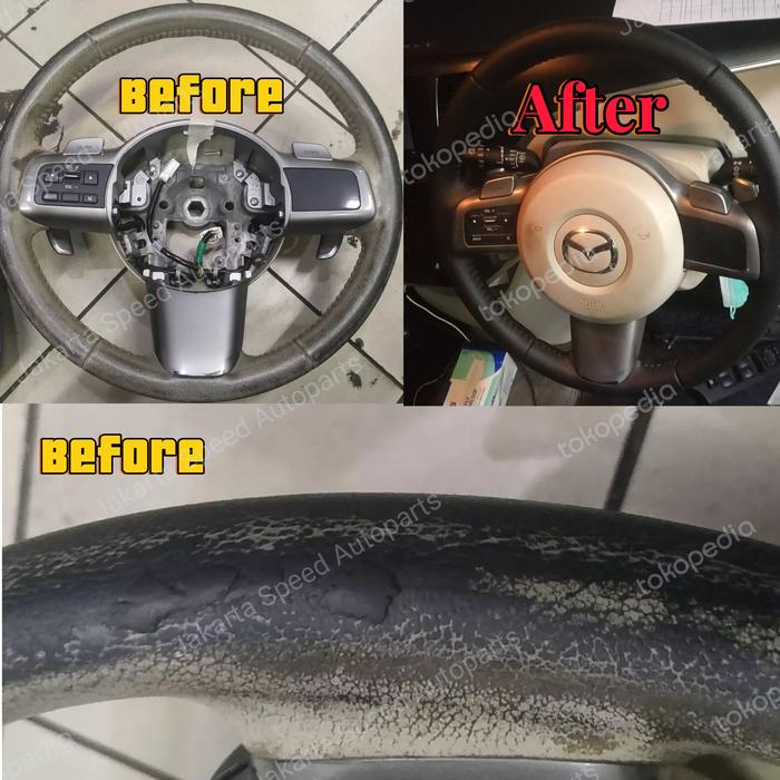 Gambar Retrim Stir Mobil Kulit Asli Memperbaiki Cover Stir dari Jakarta Speed Autoparts undefined Tokopedia