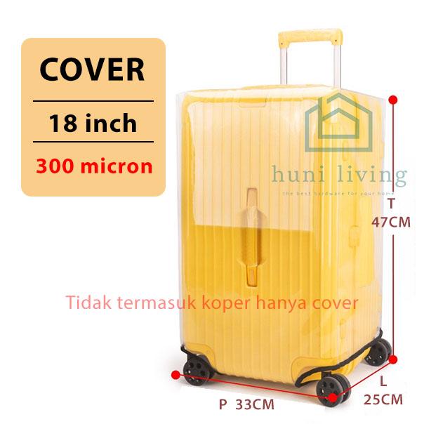 Gambar Cover Pelindung Koper Sarung Koper Luggage Cover Transparant PVC - 18 inch dari Huni Living undefined Tokopedia
