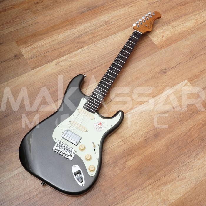 Gambar Bacchus BST-2RSM/R Electric Guitar Strat RosewoodFb RoastedMaple neck - Metallic Grey dari Makassar Music undefined Tokopedia