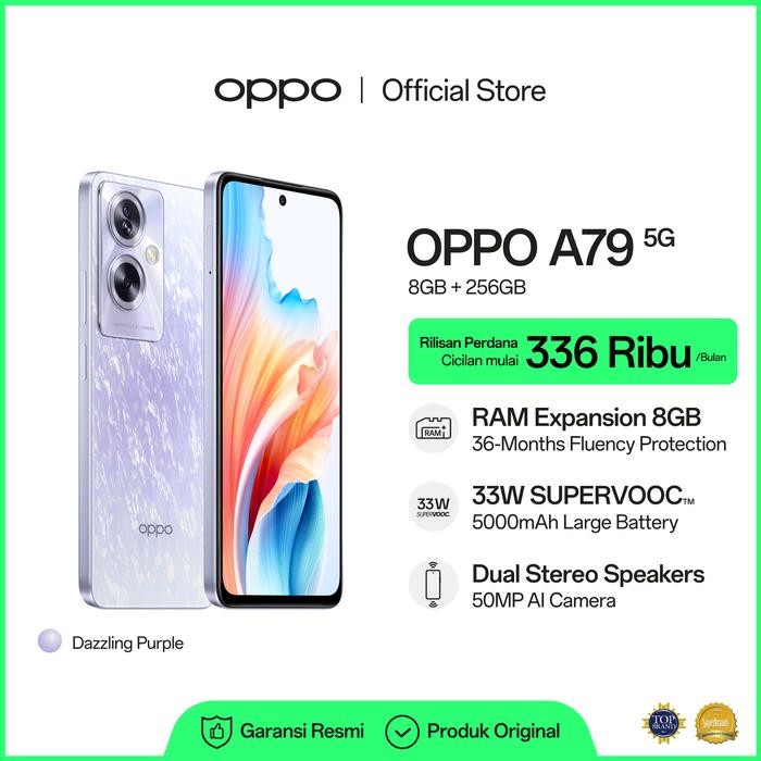 Gambar [NEW] OPPO A79 5G 8GB/256GB (Garansi Resmi) - Ungu dari OPPO Store Indonesia undefined Tokopedia