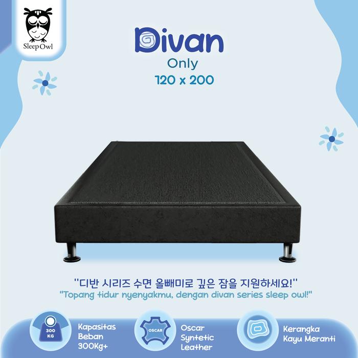 Gambar SLEEP OWL Dipan Tempat Tidur Minimalis Divan Only 120 x 200 - Black, 120 dari Sleep Owl Springbed undefined Tokopedia