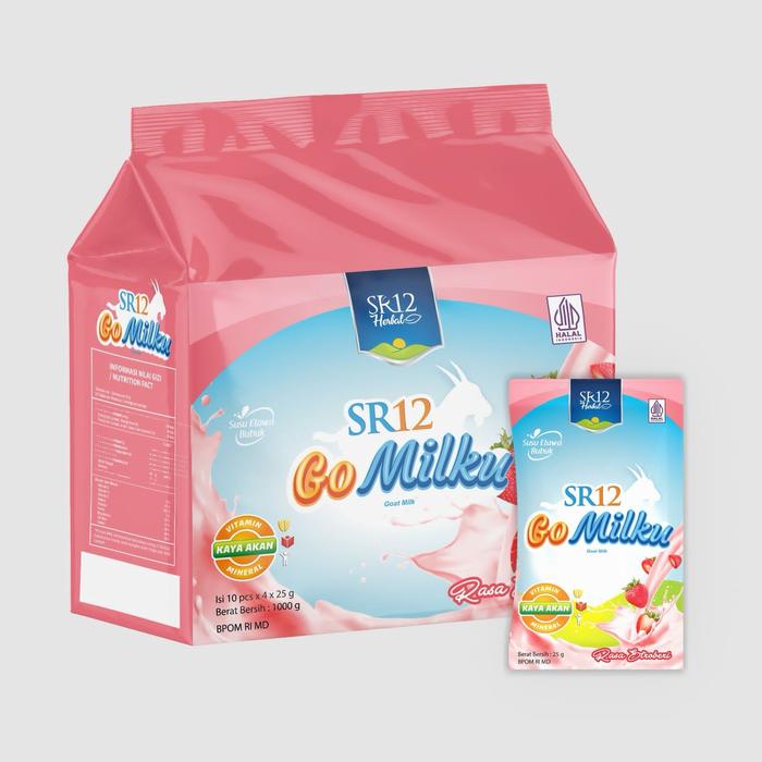 Gambar Susu Bubuk Tanpa Gula Kambing Etawa Go Milku SR12 BPOM - straw sachet dari Bismstore99 undefined Tokopedia