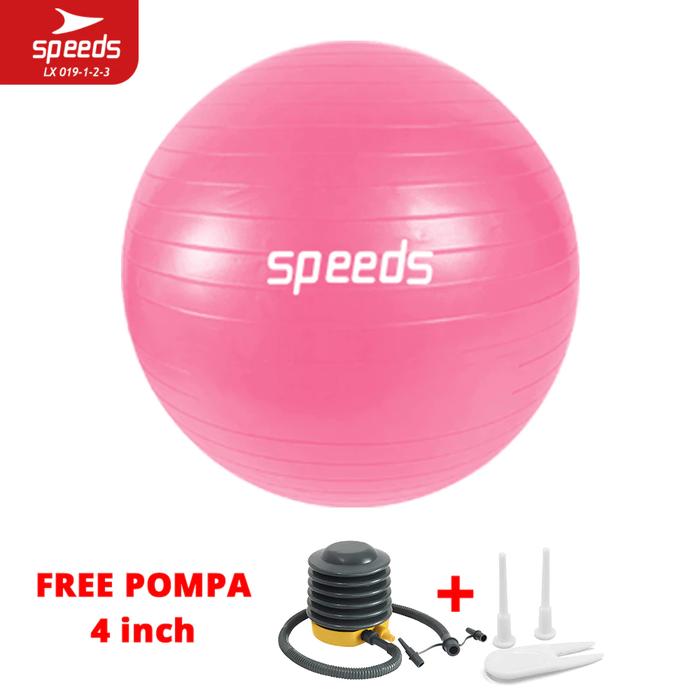 Gambar BOLA YOGA GYM BALL FITNES BOLA KARET WORKOUT SENAM  GYMBALL SPEEDS 019 - pink, GB 019-3 75cm dari RAJATAKA STORE undefined Tokopedia