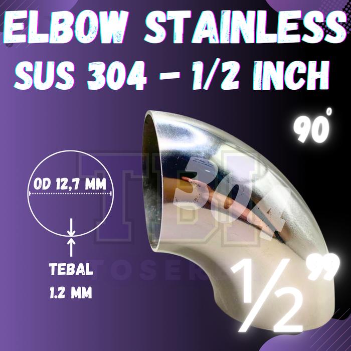Gambar Elbow Stainless Steel Ornamen Aksesoris SUS 304 1/2 Inch - 4 Inch - 1/2" dari TBI TOSERBA BARANG INDUSTRI undefined Tokopedia
