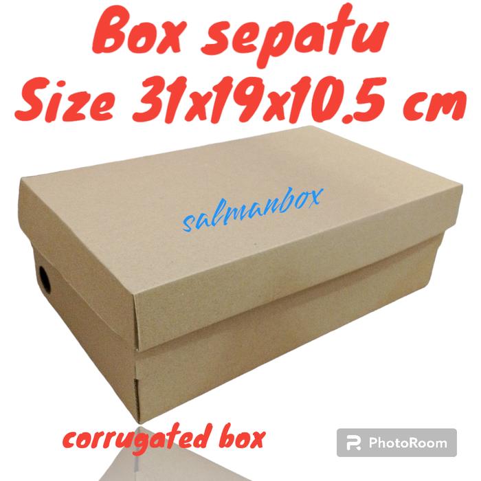 Gambar BOX SEPATU SIZE 31X19X11 CM/DUS SEPATU/KARDUS SEPATU DAN SANDAL POLOS - Coklat dari MallKardus undefined Tokopedia