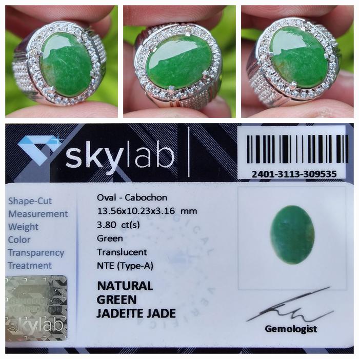 Gambar Batu Giok Burma Myanmar Jadeite Jade Type A Memo 3.80 crt dari AZHAR GEMSTORE undefined Tokopedia