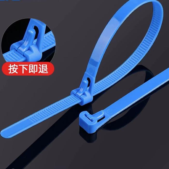 Gambar Kabel Ties Reuseable - Tali Pengikat Kabel Bisa Dibuka & Dipakai Ulang - Biru, 35 cm dari BEST4U Jakarta undefined Tokopedia
