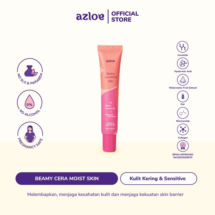 Gambar AZLOE Beamy Cera-Moist Skin | Pelembap wajah untuk kulit kering - Beamy CeraMoist dari azloeofficial undefined Tokopedia