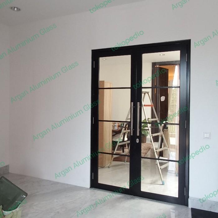 Gambar partisi gypsum dan pintu kaca alumunium dari Argan Aluminium Glass undefined Tokopedia