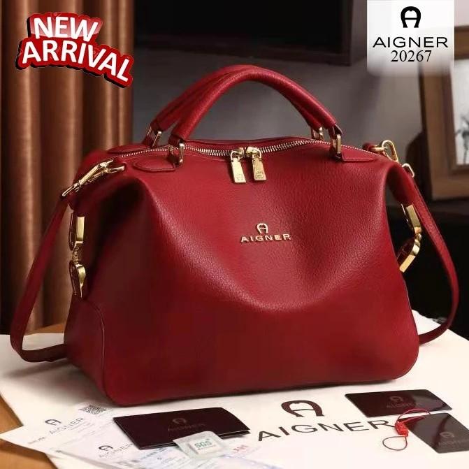Gambar Tas aigner roma leather top handle satchel bag - marron dari &#39;Millenial Store&#39; undefined Tokopedia