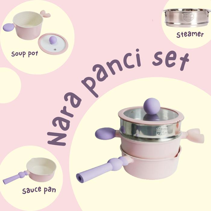 Gambar NARA Panci Set / Panci 4pcs /Panci Granit / Pan Korea dari GK MARKET undefined Tokopedia