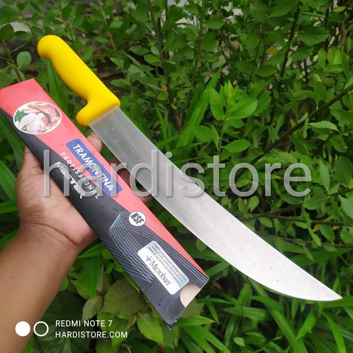 Gambar Pisau Sembelih 12" Lengkung 30 cm Tramontina Cimeter 24664/082 White - Kuning dari Hardistore Superpisau undefined Tokopedia