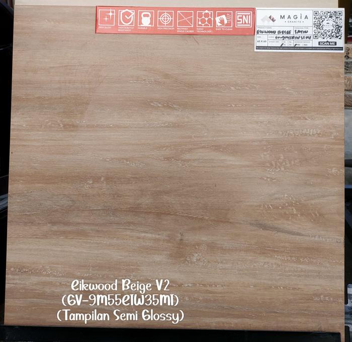 Gambar Magia Granit Warna Corak Kayu Corak Warna Eikwood Beige - Semi Kilap dari Maju Terus Makmur Online Shop undefined Tokopedia