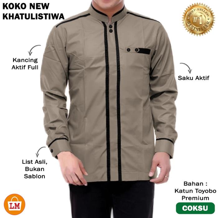 Gambar ABDULLAH-BAJU KOKO KURTA BAPAK BAPAK LENGAN TANGAN PANJANG POLOS COKSU - XXL dari HostyleHome undefined Tokopedia