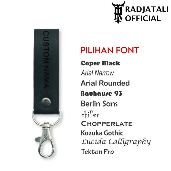 Gambar Keychain Leather Custom Nama Gantungan Kunci kulit - Pendek - Black dari RADJATALIOFFICIAL undefined Tokopedia