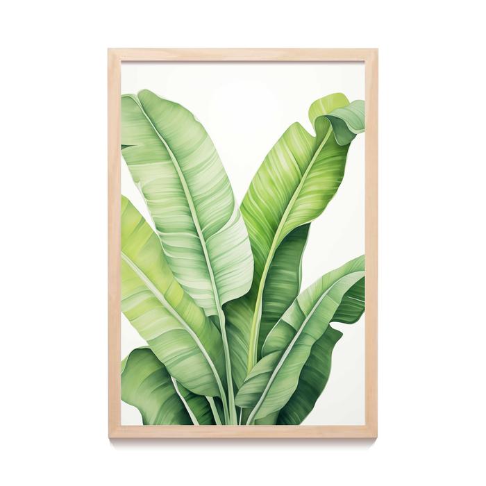 Gambar Lukisan Daun Pisang Tropical Banana Leaf Poster Pigura Dekorasi Rumah - TROP-05C, 30X45 CM dari posteruma undefined Tokopedia