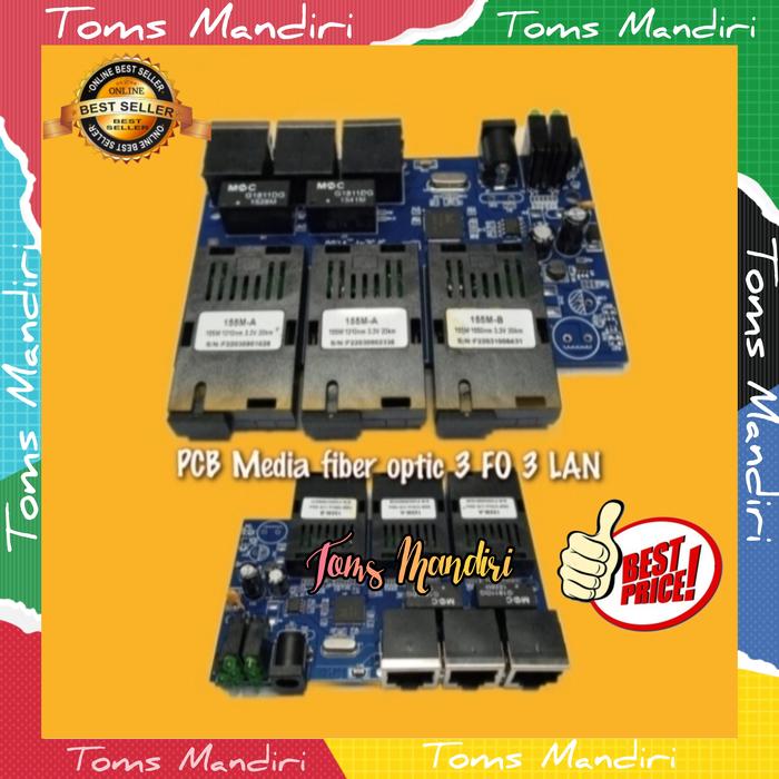 Gambar PCB Media Converter 3 FO 3 LAN 100 Mbps Board Only Switch Ethernet dari toms mandiri undefined Tokopedia