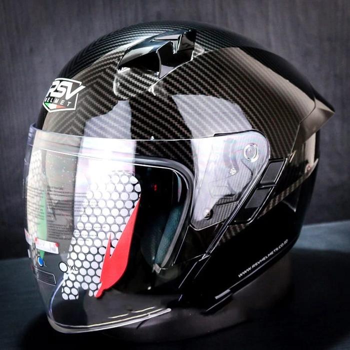 Gambar HELM RSV SV 300 CARBON BLACK DOBEL VISOR - Carbon, XXL dari Kompashelmet undefined Tokopedia