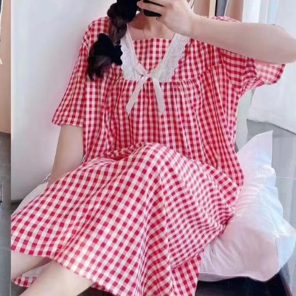 Gambar daster import korean style - Merah dari sally sweet undefined Tokopedia