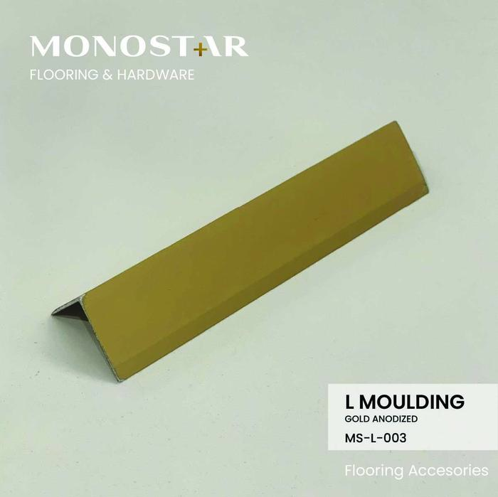 Gambar SIKU L MONOSTAR–AKSESORIS VARIASI MATT LANTAI&DINDING 21X21X3000MM - GOLD dari Triki Official Store undefined Tokopedia