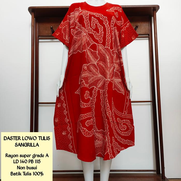 Gambar BATIK AIS Daster Lowo Kalong Batik Tulis Bukan Printing Jumbo Premium - Merah2 dari BATIK AIS undefined Tokopedia