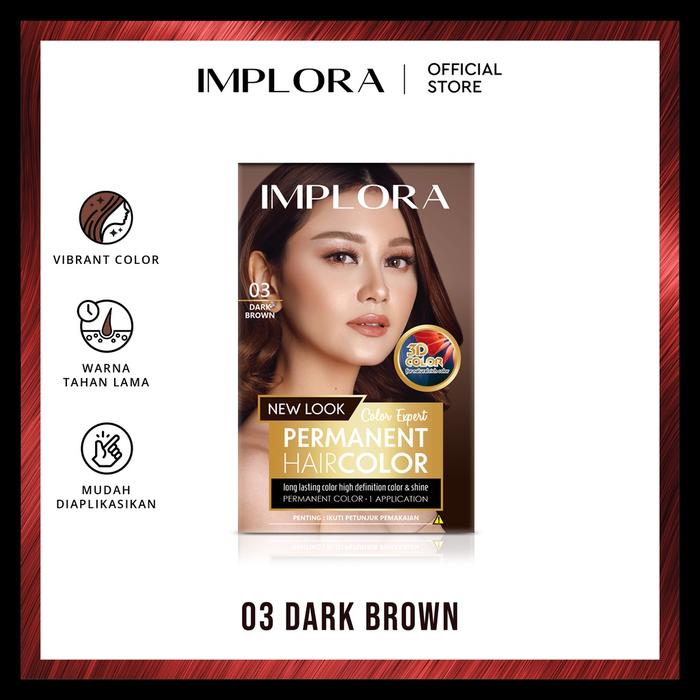 Gambar Implora New Permanent Hair Color - Dark Brown dari Implora Cosmetics_NEW undefined Tokopedia