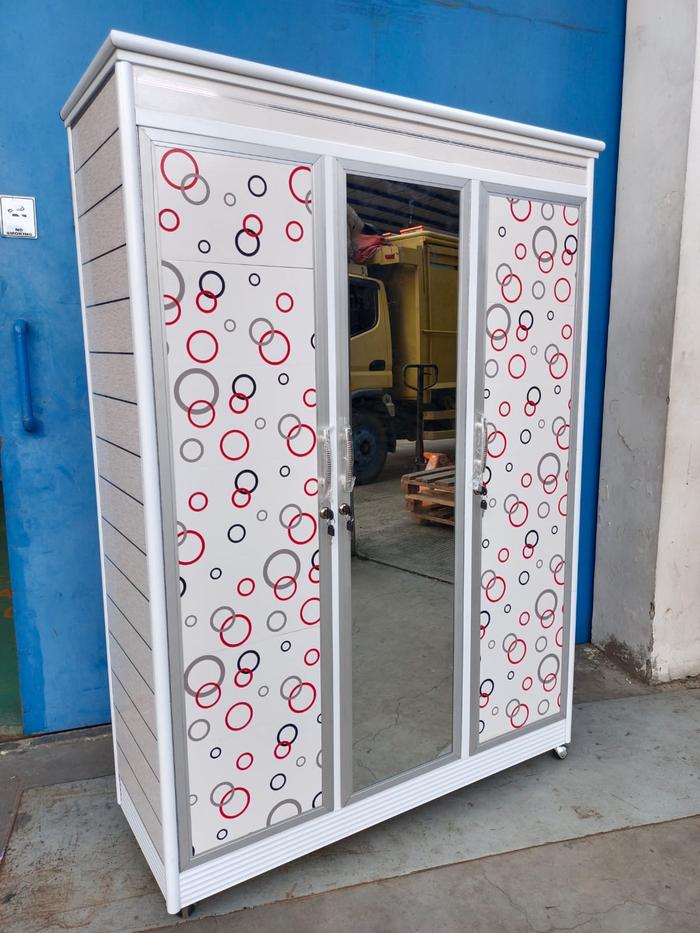 Gambar lemari pakaian minimalis aluminium 3 pintu ekonomi  | lemari murah - 1 dari Grosir furniture Tokopedia undefined Tokopedia