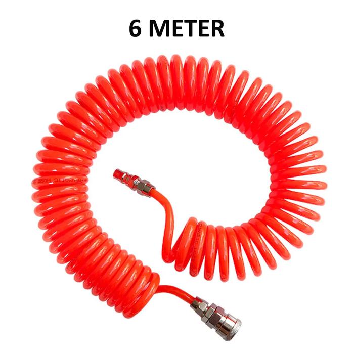 Gambar SELANG ANGIN RECOIL SPIRAL HOSE KOMPRESOR UDARA ANGIN PE 6 9 12 METER - 6 Meter dari Concept Stuf undefined Tokopedia