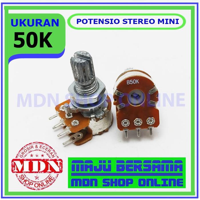 Gambar Potensio Mini 10k 20k 50k 100k stereo Bagus - 50K STEREO MINI dari MDN SHOP ONLINE undefined Tokopedia