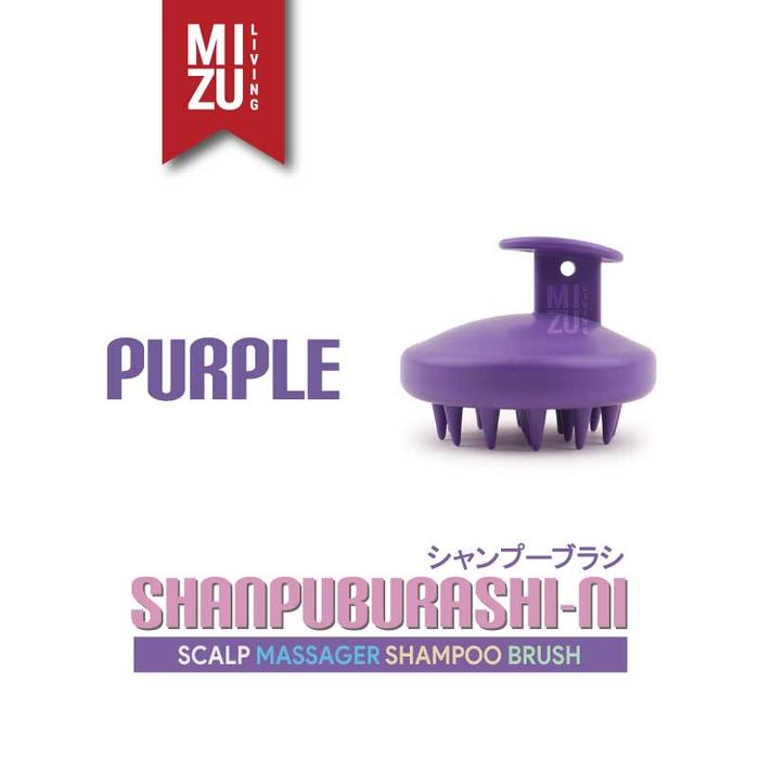 Gambar MIZU SHANPUBURASHI-NI Sisir Keramas Sisir Pijat Kepala Head Massager - PURPLE ungu tua dari MIZU LIVING undefined Tokopedia