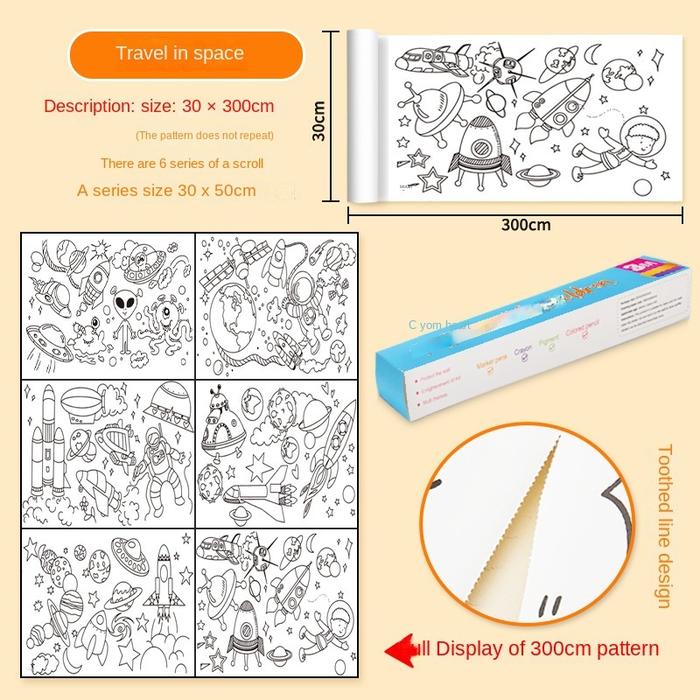 Gambar LYSASHOP COLORING PAPER ROLL 3Meter Poster Kertas Mewarnai Anak Jumbo - Technology&Life dari LYSASHOP888 undefined Tokopedia