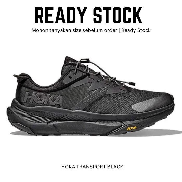 Gambar HOKA TRANSPORT SEPATU TRAIL RUN GUNUNG HIKING ORIGINAL 100% - BLACK dari MYSHOES 22 undefined Tokopedia