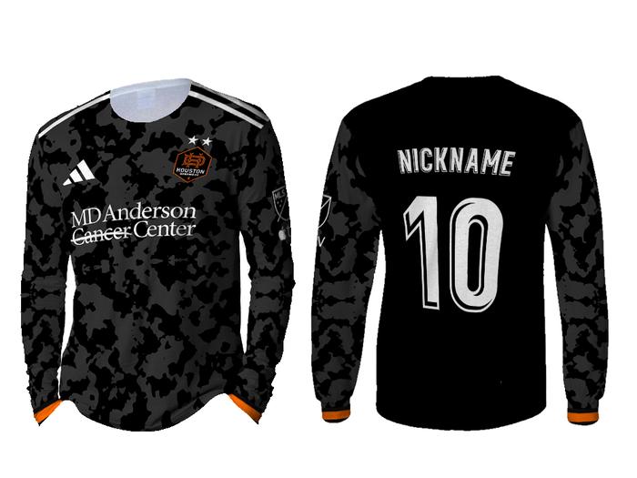 Gambar Baju Kaos T-Shirt Jersey Retro FootBall Houston Dynamo Away Pria - LENGAN PANJANG, 5XL dari hopland undefined Tokopedia