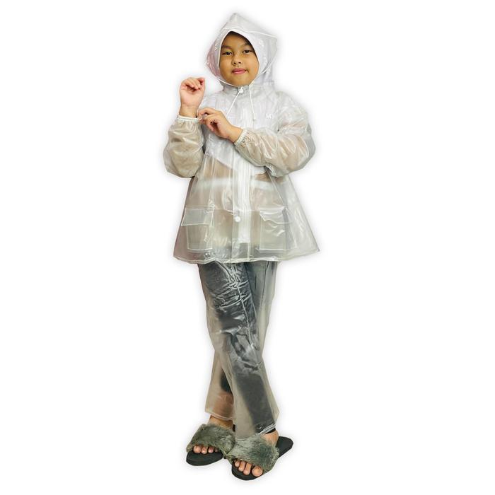 Gambar Jas Hujan Setelan Anak KHN Perempuan Laki-laki Sealing Press - Transparan dari KHN Store undefined Tokopedia