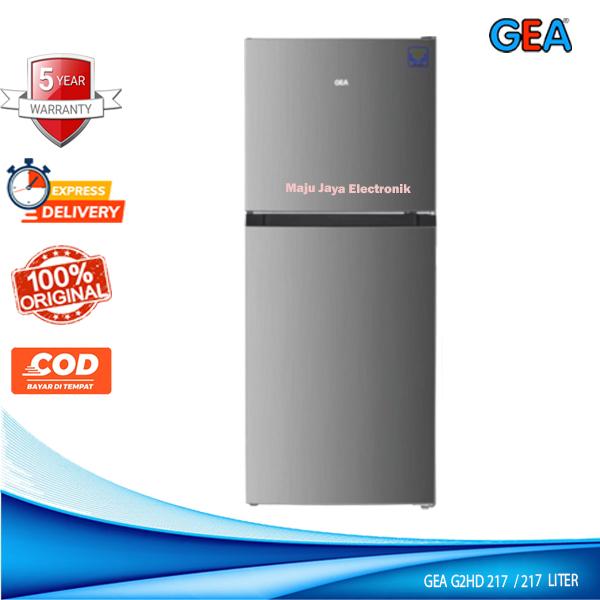 Gambar Kulkas 2 Pintu GEA G2HD 217 INOX 217 Liter No Frost Tanpa Bunga Es dari Maju Jaya Electronik undefined Tokopedia