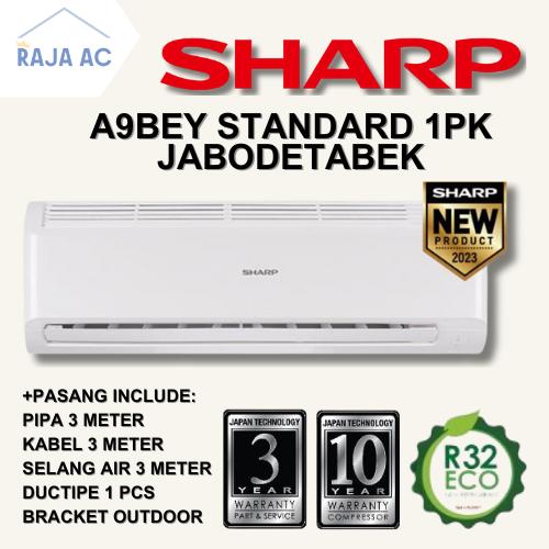 Gambar AC Sharp 1 PK A9BEY STANDARD FREE PASANG + AKSESORIS dari Raja.Elektronik undefined Tokopedia