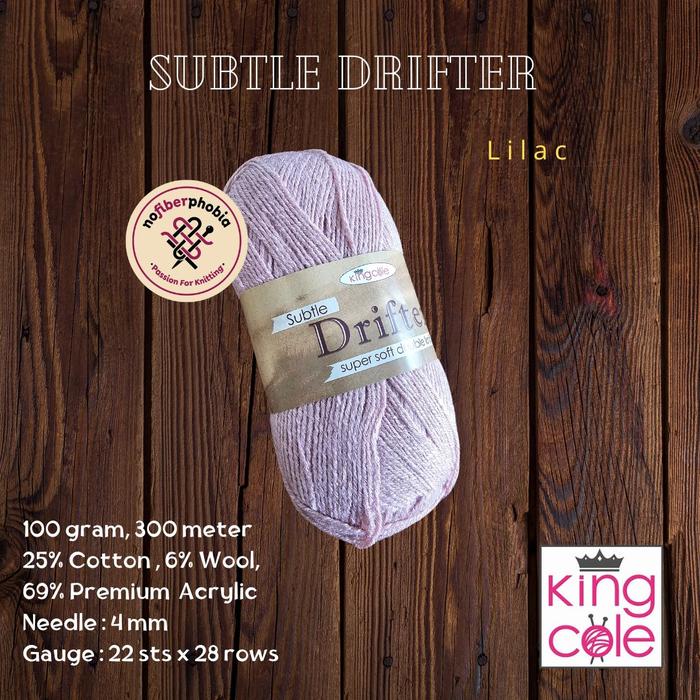 Gambar Benang Rajut King Cole - SUBTLE DRIFTER DK - Lilac dari Nofiberphobia undefined Tokopedia