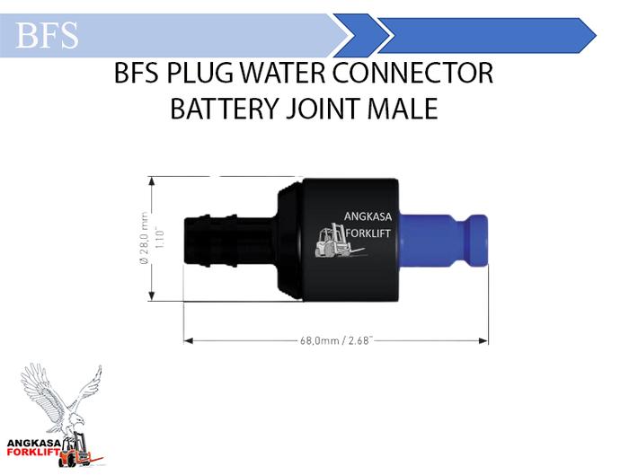Jual BFS Plug Water Connector Battery Joint Male Battery Filling System ...