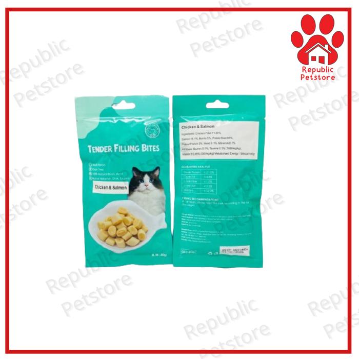 Gambar Snack Kucing Tender Filling Soft Chewy 30gr Bites - Cemilan Kucing - Chicken & Tuna dari Republic Petstore undefined Tokopedia