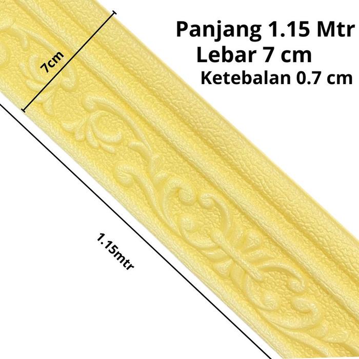 Gambar Dekorasi Busa Foam Hiasan Pinggir Lis Plafon Atap Tembok Rumah Premium - Batik Krim 1M dari Housez Store undefined Tokopedia