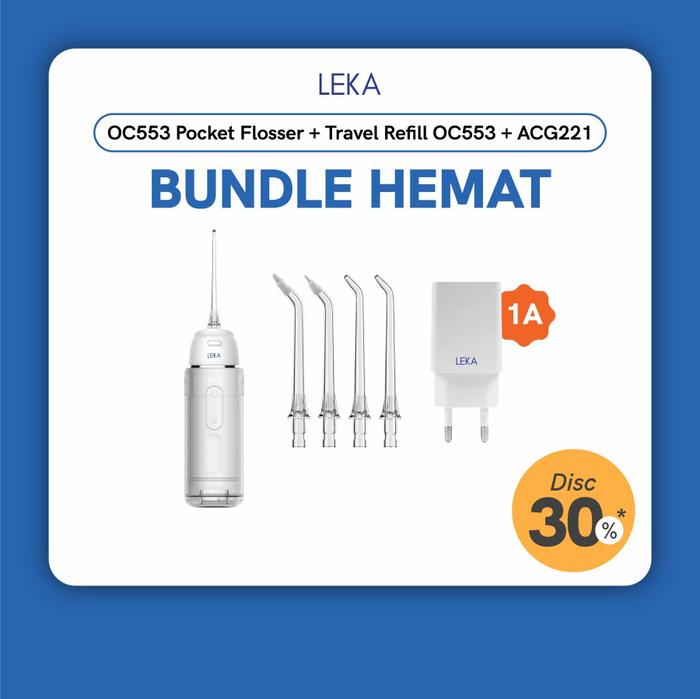 Gambar LEKA OC553 Pocket Flosser - Portable Water Irrigator - Bundling Hemat dari LEKA Indonesia undefined Tokopedia